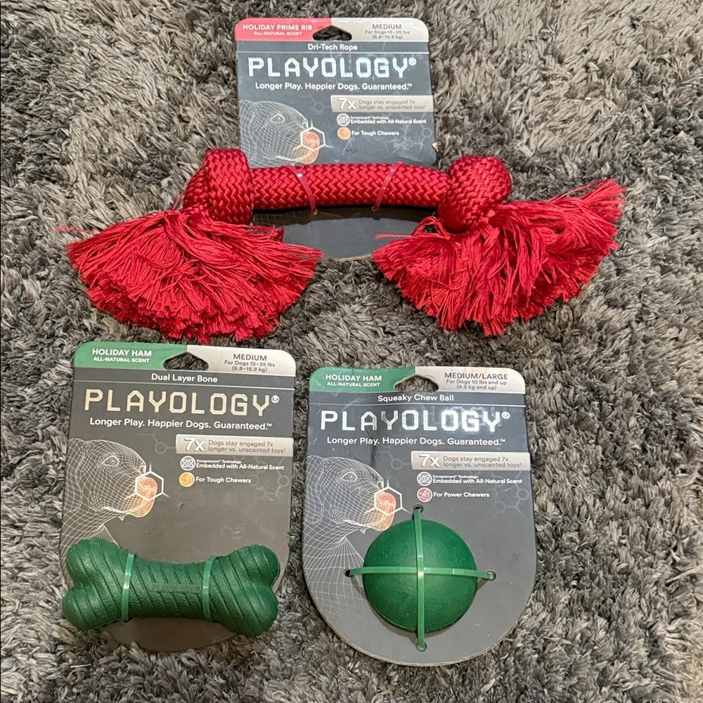 NWT Bundle of 3 Playology Dog Toys